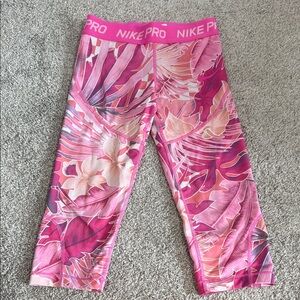 Nike Kids Tropical Pink Leggings size XS